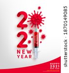2021 new year poster and banner ... | Shutterstock .eps vector #1870149085