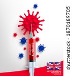united kingdom first covid 19... | Shutterstock .eps vector #1870189705