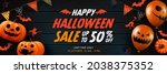 halloween sale promotion poster ... | Shutterstock .eps vector #2038375352