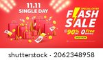 11.11 single day and flash sale ... | Shutterstock .eps vector #2062348958