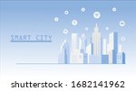 flat illustration of smart city ... | Shutterstock .eps vector #1682141962