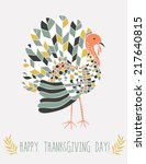 Happy Thanksgiving Design Card.