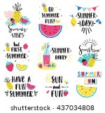 Summer Lettering Set With...