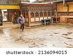 Small photo of 31-03-2016 – 12:23:02 one of our fellow traveller Sri Mukherjee stepping inside the KENCHOGSUM TEMPLE complex at Bumthang Bhutan