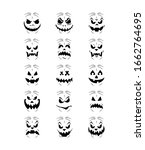 set cartoon faces. expressive... | Shutterstock .eps vector #1662764695