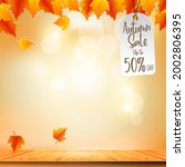 autumn sale promo banner with... | Shutterstock .eps vector #2002806395