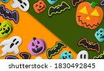 halloween concept pumpkin jack... | Shutterstock . vector #1830492845