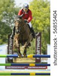 Small photo of PORTIMAO, PORTUGAL - JUNE 13: Participant in action at International Show Jumping CS4 Portimao , Portugal,June 13, 2010 in Portimao.