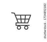 shopping cart icon on white... | Shutterstock .eps vector #1724852182