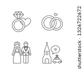 wedding icons set  engagement ... | Shutterstock .eps vector #1326722672