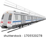 Indian Metro Train illustration concept