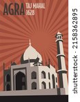 India Taj Mahal Retro Poster....