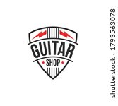 guitar studio and guitar shop... | Shutterstock .eps vector #1793563078