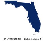 Map Of Florida In Blue Colour
