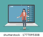 live streaming event  young... | Shutterstock .eps vector #1777095308