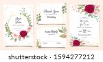 elegant wedding invitation card ... | Shutterstock .eps vector #1594277212