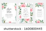 floral wedding invitation card... | Shutterstock .eps vector #1600800445