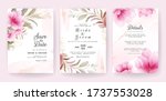 floral background card. wedding ... | Shutterstock .eps vector #1737553028