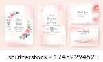 set of wedding invitation... | Shutterstock .eps vector #1745229452