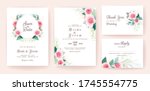 set of wedding invitation... | Shutterstock .eps vector #1745554775
