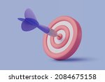 blue dart hit on center of... | Shutterstock .eps vector #2084675158