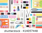 manicure and pedicure tools and ... | Shutterstock . vector #414057448