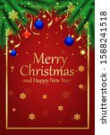 christmas and new year card... | Shutterstock .eps vector #1588241518