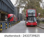 Small photo of LONDON, UK - NOVEMBER 24, 2019: British double decker bus heading to Sudbury