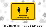 Social Distancing Icon On...