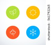 set of season icons | Shutterstock .eps vector #561792265