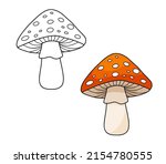 Fly Agaric With Red Cap...