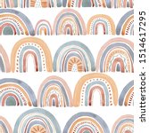 textile print with raibow.... | Shutterstock . vector #1514617295