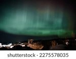 A rare season of  northernlights in western part of Norway. A green light dancing in the sky.