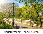 Bow Bridge In Central Park At...
