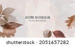 autumn background design with... | Shutterstock .eps vector #2051657282