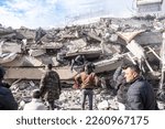 Small photo of Hatay, Iskenderun, Turkey- February 7th, 2023: Turkey earthquake, kahramanmaras, gaziantep, adana, Hatay, adiyaman February 2023, earthquake scene