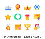 victory concept   set of flat... | Shutterstock .eps vector #1206171352