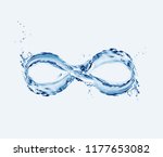 Infinity symbol made of water...