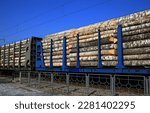 Railway Wagons With Sawn Timber