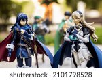Small photo of Santo Domingo, Dominican Republic - November 28, 2021- A photo sequence of varios anime and video games characters such as Corrin, Lucina , Edelgard , Link, Naofumi and King Arthur