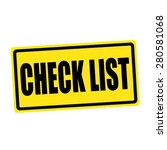 Check List Black Stamp Text On...