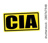 Cia Black Stamp Text On Yellow