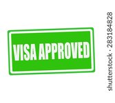 Visa Approved White Stamp Text...