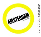 Amsterdam Black Stamp Text On...