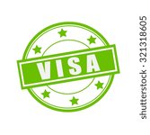 Visa White Stamp Text On Circle ...