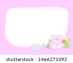 hand draw pastel frame in pink... | Shutterstock . vector #1466271092