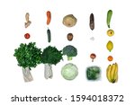 fresh  assorti of fruits and... | Shutterstock . vector #1594018372