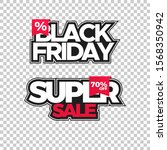 black friday sale design banner ... | Shutterstock .eps vector #1568350942