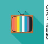 television set  flat icon.... | Shutterstock .eps vector #227691292