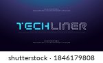 abstract modern thin line font... | Shutterstock .eps vector #1846179808